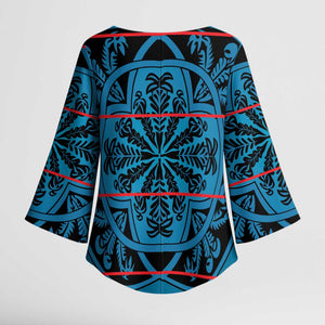 Lesotho Seanamarena - Kharetsa Kimono Sleeve Blouse Basotho Traditional Blanket Style