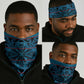 Basotho Blanket Neck Gaiter Lesotho Kharetsa Seanamarena Heritage - Blue - African Pride