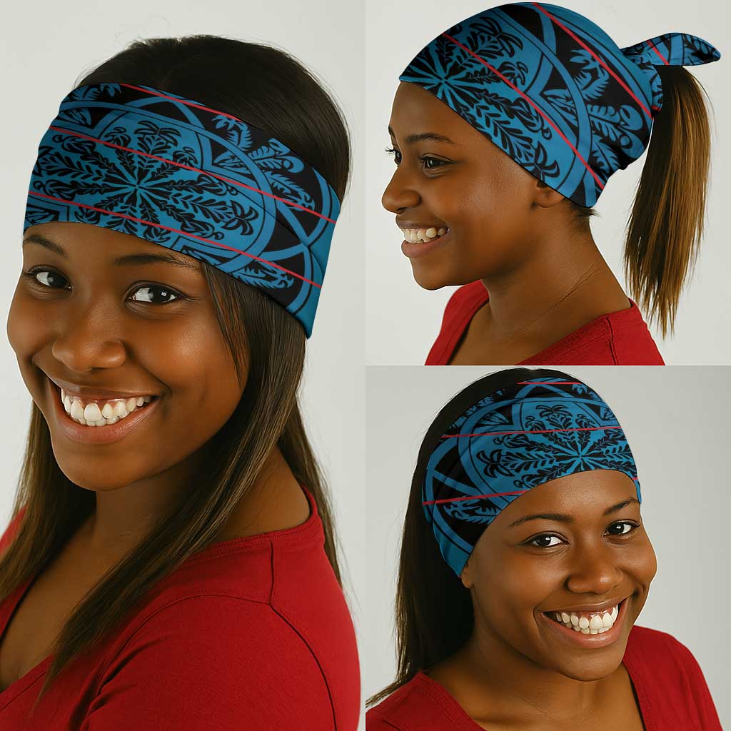 Basotho Blanket Neck Gaiter Lesotho Kharetsa Seanamarena Heritage - Blue - African Pride