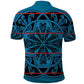 Basotho Blanket Polo Shirt Lesotho Kharetsa Seanamarena Heritage - Blue - African Pride
