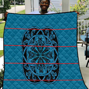 Basotho Blanket Quilt Lesotho Kharetsa Seanamarena Heritage - Blue - African Pride