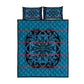 Basotho Blanket Quilt Bed Set Lesotho Kharetsa Seanamarena Heritage - Blue - African Pride