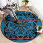 Basotho Blanket Round Carpet Lesotho Kharetsa Seanamarena Heritage - Blue - African Pride