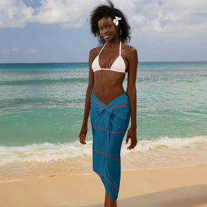 Basotho Blanket Sarong Lesotho Kharetsa Seanamarena Heritage - Blue - African Pride