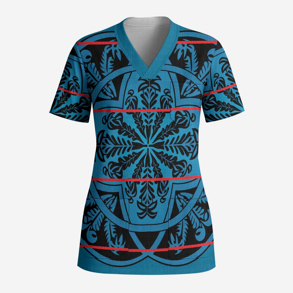 Lesotho Seanamarena - Kharetsa Scrub Top Basotho Traditional Blanket Style - African Pride