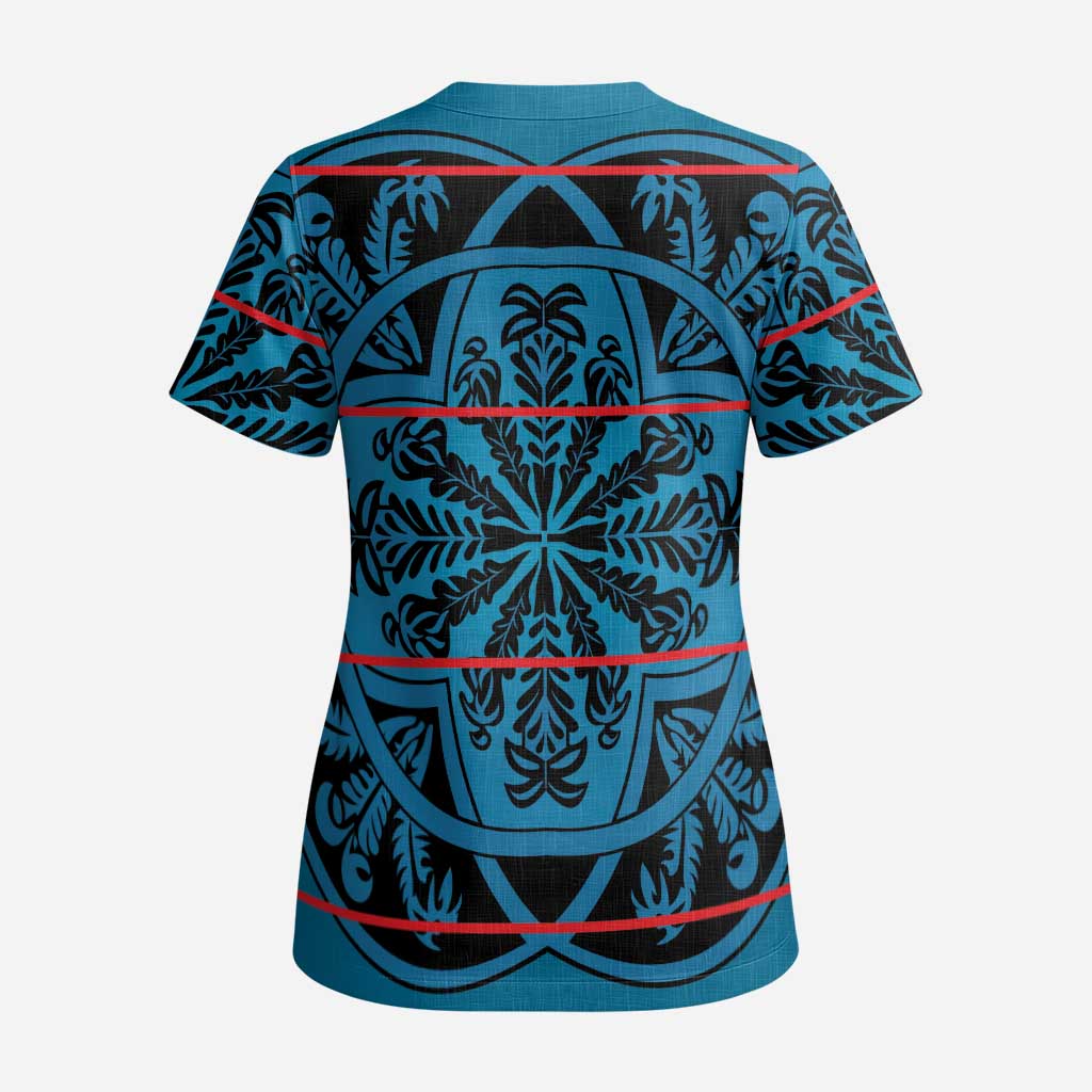Lesotho Seanamarena - Kharetsa Scrub Top Basotho Traditional Blanket Style - African Pride