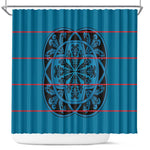 Basotho Blanket Shower Curtain Lesotho Kharetsa Seanamarena Heritage - Blue - African Pride