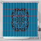 Basotho Blanket Shower Curtain Lesotho Kharetsa Seanamarena Heritage - Blue - African Pride