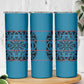 Basotho Blanket Skinny Tumbler Lesotho Kharetsa Seanamarena Heritage - Blue - African Pride