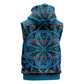 Basotho Blanket Sleeveless Zip Hoodie Lesotho Kharetsa Seanamarena Heritage - Blue - African Pride