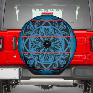Basotho Blanket Spare Tire Cover Lesotho Kharetsa Seanamarena Heritage - Blue - African Pride