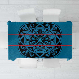 Basotho Blanket Tablecloth Lesotho Kharetsa Seanamarena Heritage - Blue - African Pride