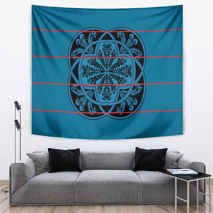 Basotho Blanket Tapestry Lesotho Kharetsa Seanamarena Heritage - Blue - African Pride