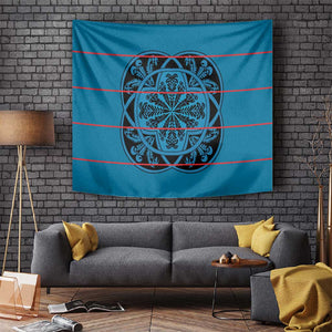Basotho Blanket Tapestry Lesotho Kharetsa Seanamarena Heritage - Blue - African Pride