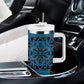 Basotho Blanket Tumbler With Handle Lesotho Kharetsa Seanamarena Heritage - Blue - African Pride
