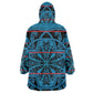 Basotho Blanket Wearable Blanket Hoodie Lesotho Kharetsa Seanamarena Heritage - Blue - African Pride