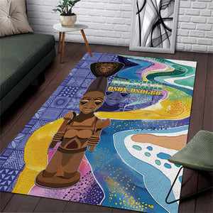Nigeria Osun-Osogbo Festival Area Rug Oshun God - Yoruba Pattern - African Pride