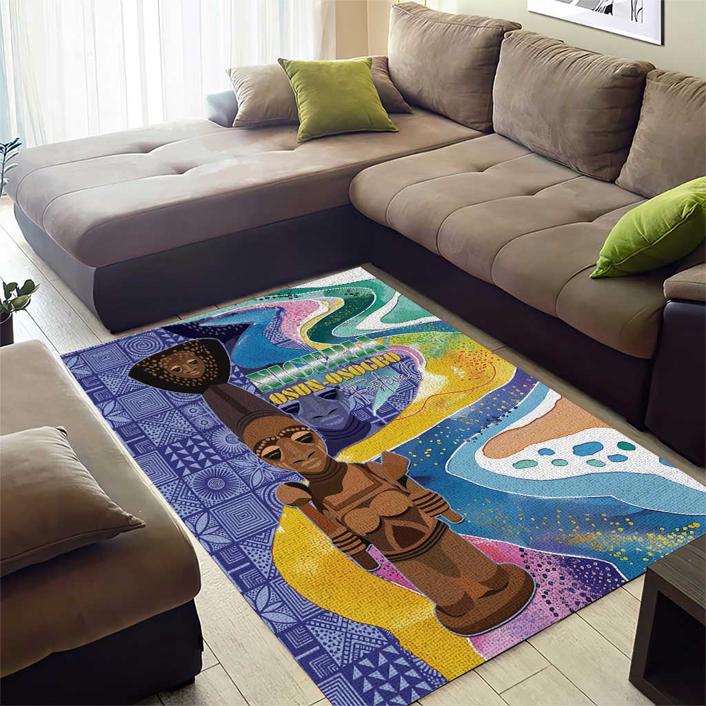 Nigeria Osun-Osogbo Festival Area Rug Oshun God - Yoruba Pattern - African Pride