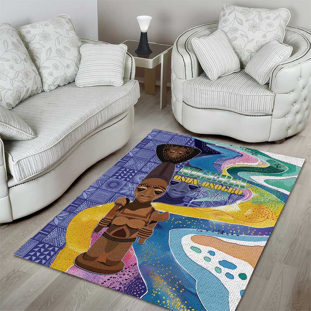 Nigeria Osun-Osogbo Festival Area Rug Oshun God - Yoruba Pattern - African Pride