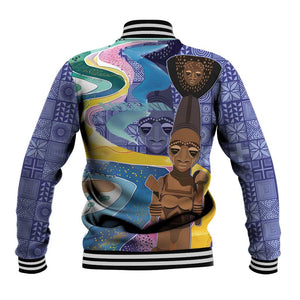 Nigeria Osun-Osogbo Festival Baseball Jacket Oshun God - Yoruba Pattern - African Pride