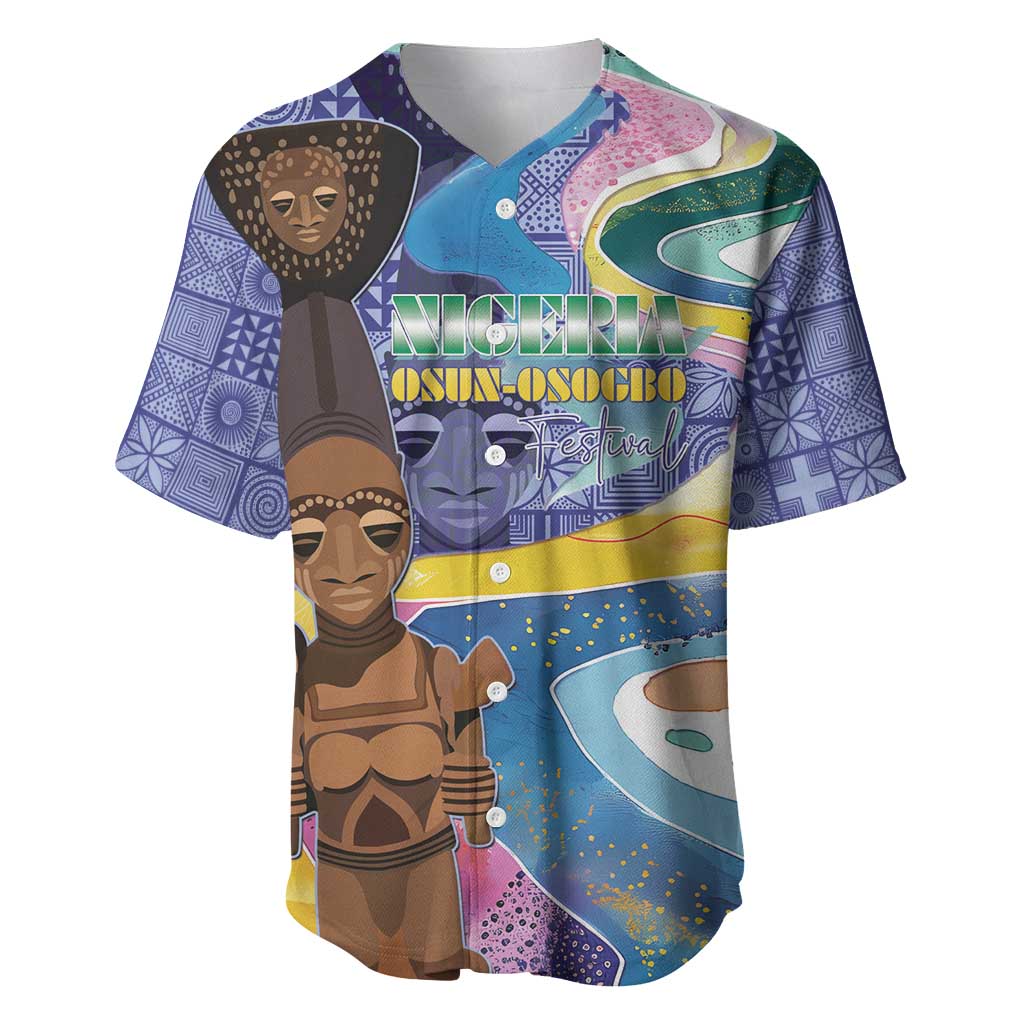 Nigeria Osun-Osogbo Festival Baseball Jersey Oshun God - Yoruba Pattern - African Pride