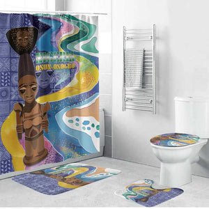 Nigeria Osun-Osogbo Festival Bathroom Set Oshun God - Yoruba Pattern