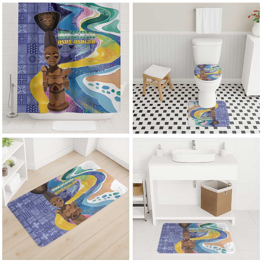 Nigeria Osun-Osogbo Festival Bathroom Set Oshun God - Yoruba Pattern
