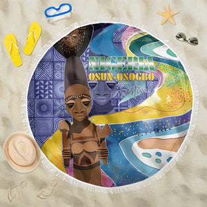 Nigeria Osun-Osogbo Festival Beach Blanket Oshun God - Yoruba Pattern - African Pride