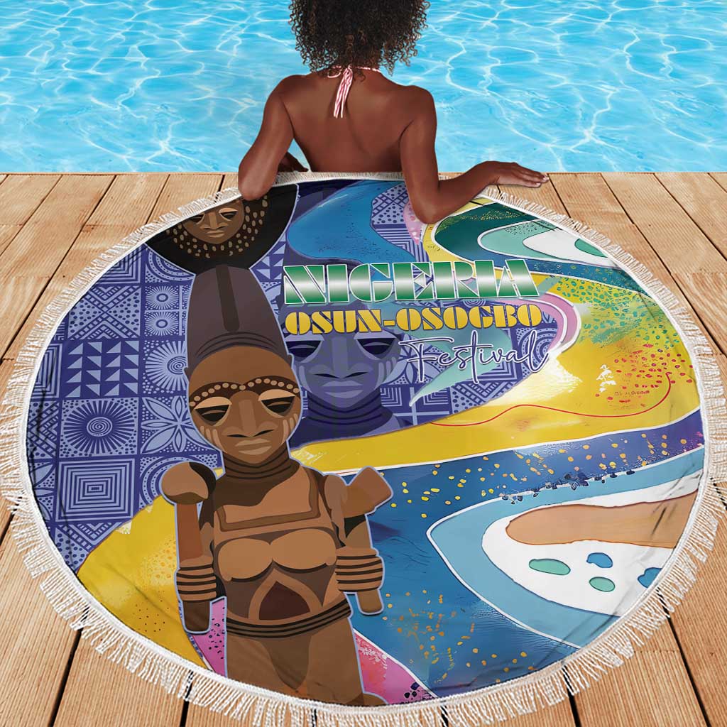 Nigeria Osun-Osogbo Festival Beach Blanket Oshun God - Yoruba Pattern - African Pride