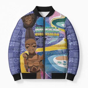 Nigeria Osun-Osogbo Festival Bomber Puffer Jacket Oshun God - Yoruba Pattern