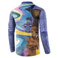 Nigeria Osun-Osogbo Festival Button Sweatshirt Oshun God - Yoruba Pattern