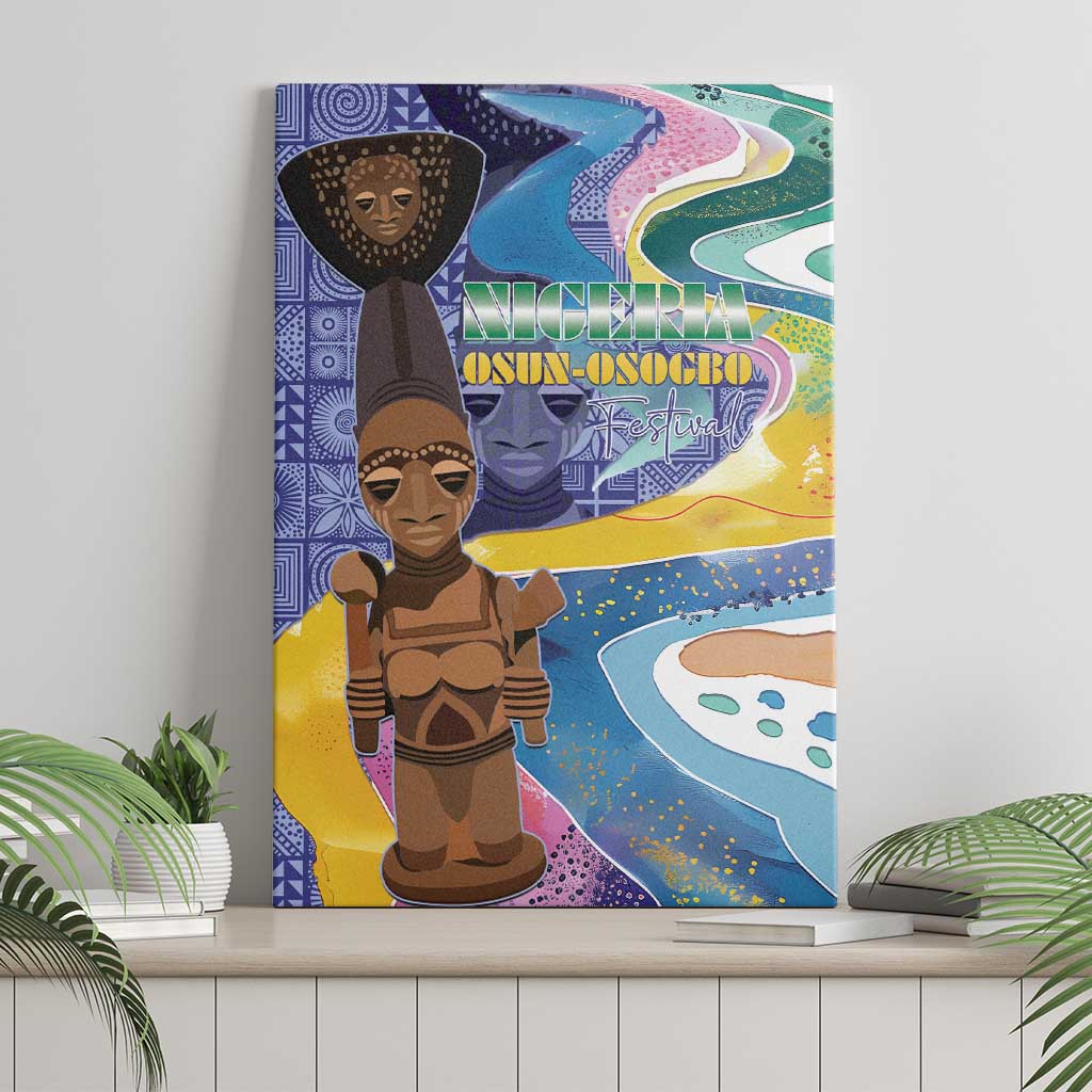 Nigeria Osun-Osogbo Festival Canvas Wall Art Oshun God - Yoruba Pattern - African Pride