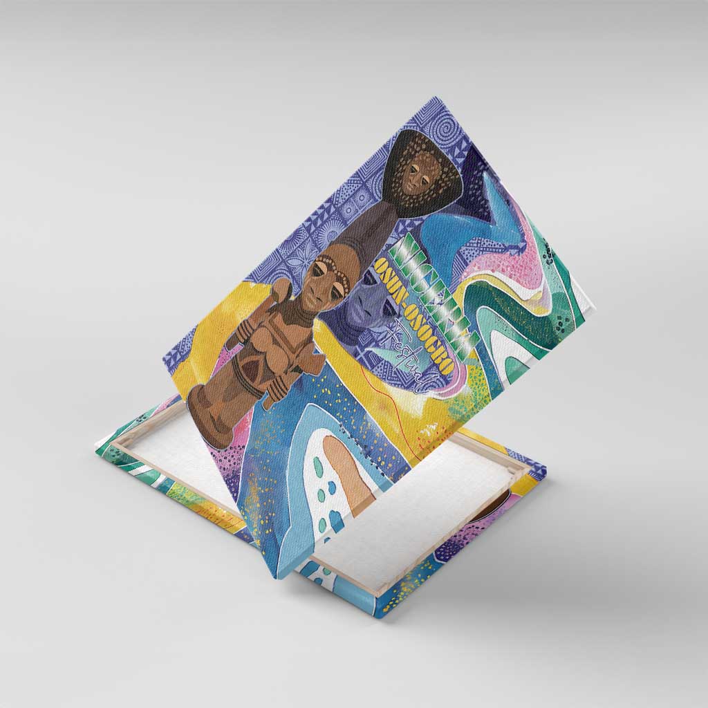Nigeria Osun-Osogbo Festival Canvas Wall Art Oshun God - Yoruba Pattern - African Pride