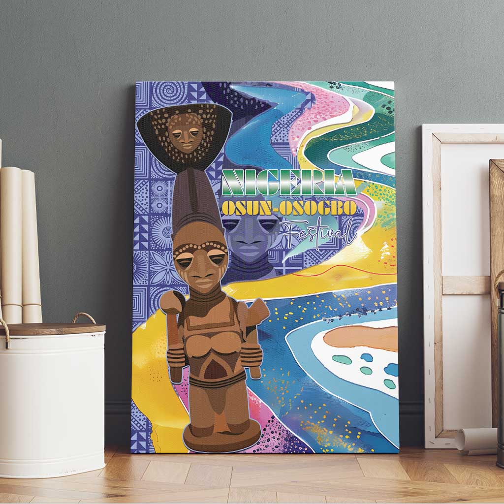 Nigeria Osun-Osogbo Festival Canvas Wall Art Oshun God - Yoruba Pattern - African Pride