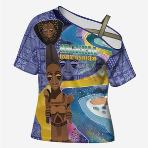 Nigeria Osun-Osogbo Festival Cross Shoulder Shirt Oshun God - Yoruba Pattern