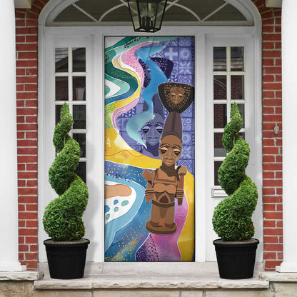 Nigeria Osun-Osogbo Festival Door Cover Oshun God - Yoruba Pattern