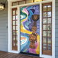 Nigeria Osun-Osogbo Festival Door Cover Oshun God - Yoruba Pattern