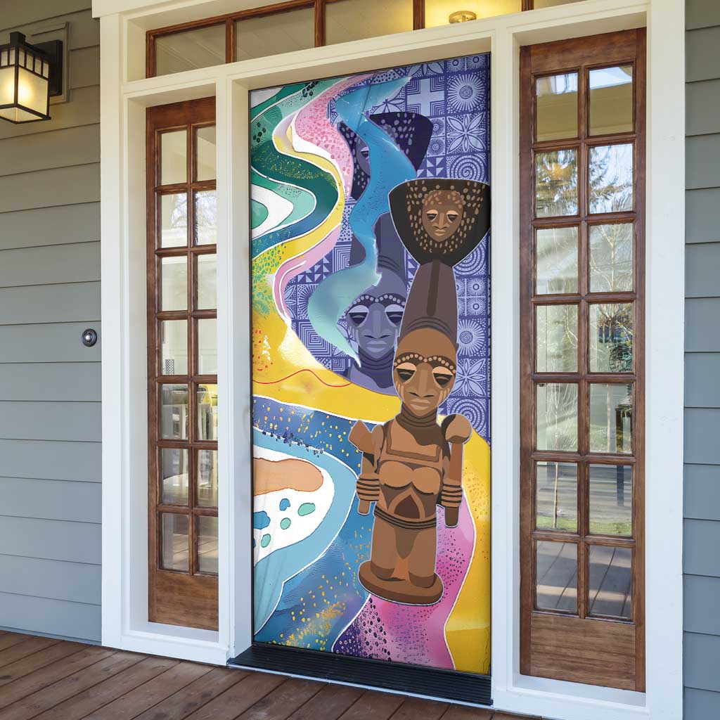 Nigeria Osun-Osogbo Festival Door Cover Oshun God - Yoruba Pattern