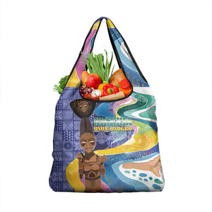 Nigeria Osun-Osogbo Festival Grocery Bag Oshun God - Yoruba Pattern - African Pride