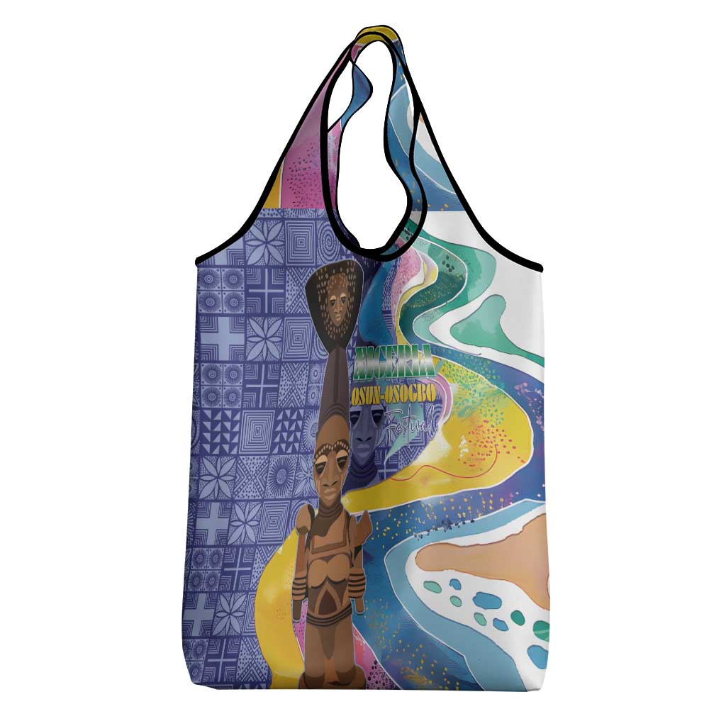 Nigeria Osun-Osogbo Festival Grocery Bag Oshun God - Yoruba Pattern - African Pride