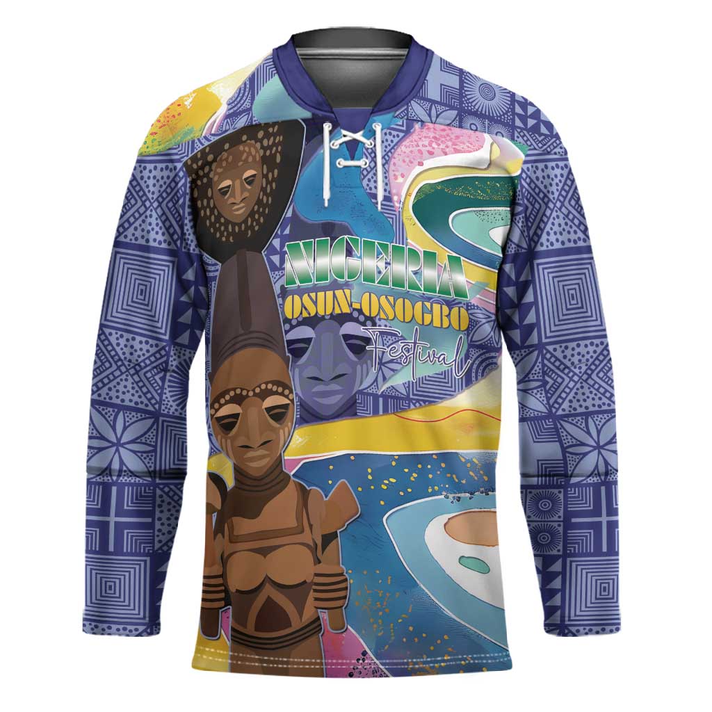 Nigeria Osun-Osogbo Festival Hockey Jersey Oshun God - Yoruba Pattern