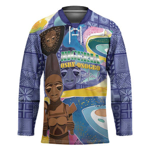 Nigeria Osun-Osogbo Festival Hockey Jersey Oshun God - Yoruba Pattern