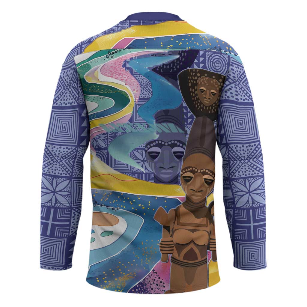 Nigeria Osun-Osogbo Festival Hockey Jersey Oshun God - Yoruba Pattern