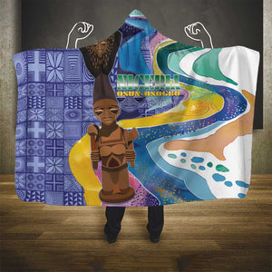Nigeria Osun-Osogbo Festival Hooded Blanket Oshun God - Yoruba Pattern - African Pride