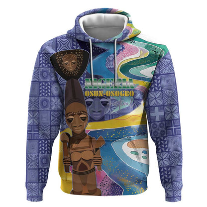 Nigeria Osun-Osogbo Festival Hoodie Oshun God - Yoruba Pattern - African Pride