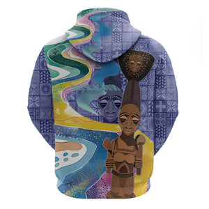 Nigeria Osun-Osogbo Festival Hoodie Oshun God - Yoruba Pattern - African Pride