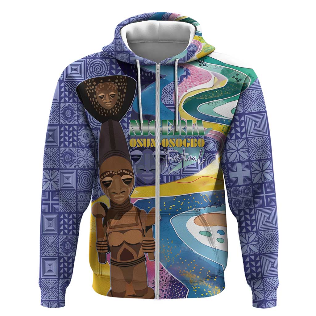 Nigeria Osun-Osogbo Festival Hoodie Oshun God - Yoruba Pattern - African Pride