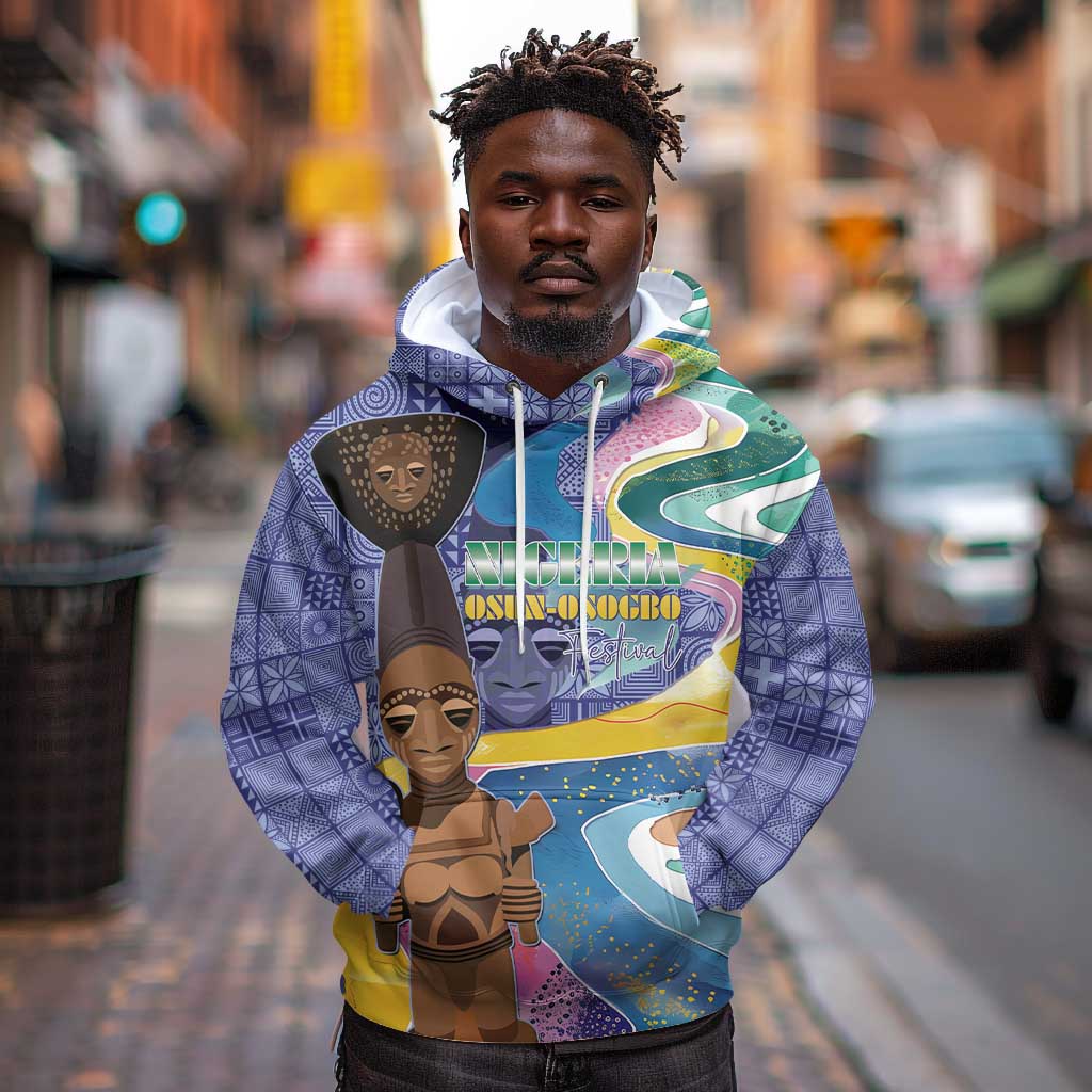 Nigeria Osun-Osogbo Festival Hoodie Oshun God - Yoruba Pattern - African Pride