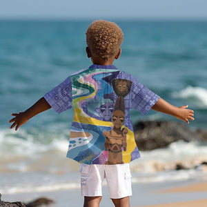 Nigeria Osun-Osogbo Festival Kid Hawaiian Shirt Oshun God - Yoruba Pattern - African Pride