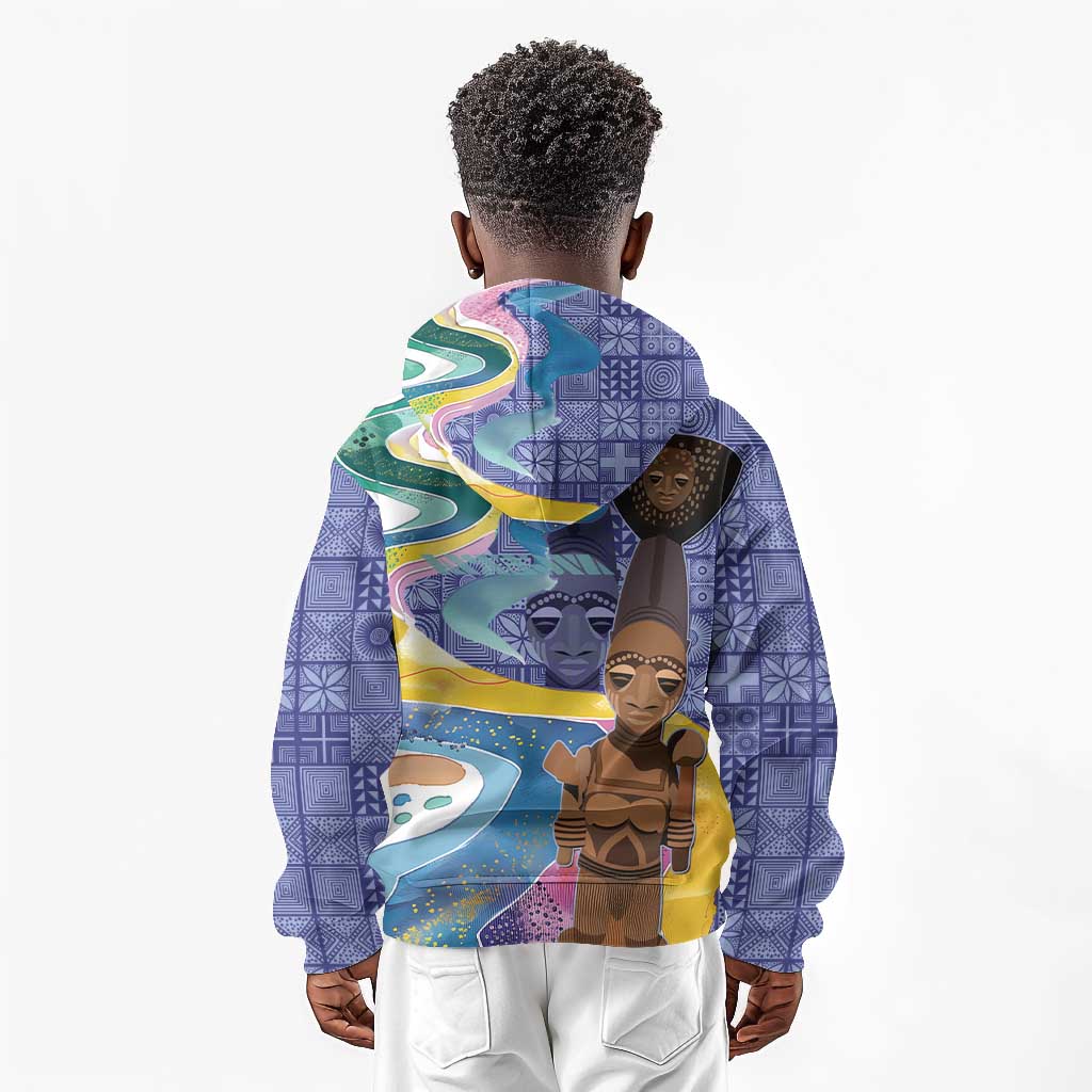 Nigeria Osun-Osogbo Festival Kid Hoodie Oshun God - Yoruba Pattern - African Pride